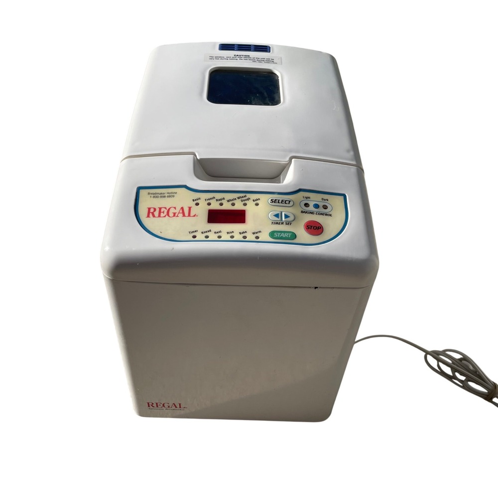 Regal Automatic‎ Breadmaker Model KR750 White Kitchen Appliance